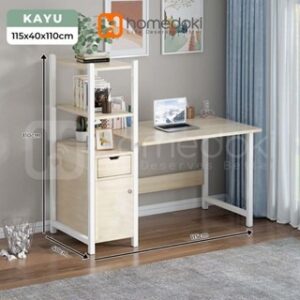 Homedoki Meja Komputer Minimalis/Meja belajar/Meja kerja/ Meja Gaming/Meja Kantor