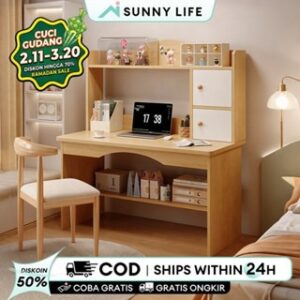 Meja Belajar Estetik Minimalis Meja Kerja Kayu Meja Belajar Anak Meja Kantor Meja Komputer Laptop