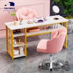 Meja Kuku Nail Art Meja Nail Art 80~120CM Meja Kerja Multifungsi Meja Salon Kuku Meja Manikur Ganda