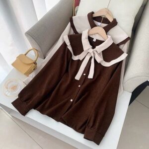 Vallina Outfit Ceria Top Blouse Sailor Neck Plained Premium Atasan Remaja Wanita Muslim Korean Style