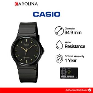 Jam Tangan Unisex Casio General MQ-24-1E Classic Black Dial Black Resin Band