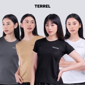 Terrel basic tee women jersey baju dry fit lari gym yoga kaos olahraga wanita