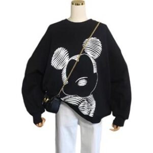 Vallina Sweater Premium Cartoon Mouse Outerwear Wanita Classic Sweter Korean Style