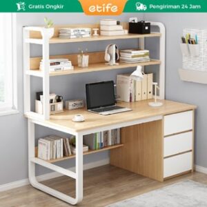 E-TIFE Meja Belajar Meja komputer Meja Kerja Meja Belajar Minimalis Kayu Meja Belajar Anak