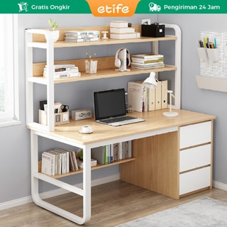 E-TIFE Meja Belajar Meja komputer Meja Kerja Meja Belajar Minimalis Kayu Meja Belajar Anak