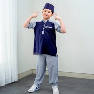 ORIZANO Set Koko Kids – Setelan Baju Koko Anak Laki Laki Perempuan Muslim PREMIUM terbaru KENZI