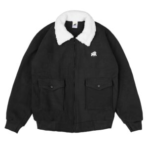 House of Smith Jaket Sherpa Pria – Lasket Black #4 – Vintage Sherpa Jacket
