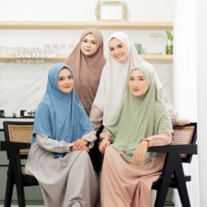 Arafa Hijab – Khimar Livia | Jilbab Instan Terbaru & Syari Non Pet | Jersey ITY Premium