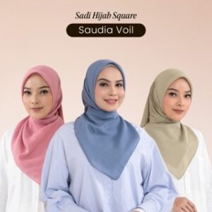 ZM Zaskia Mecca – Sadi Saudia Voil Hijab Polos – Kerudung Segi Empat