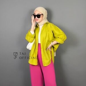 Kemeja Wanita Linen Oversize LD 120cm