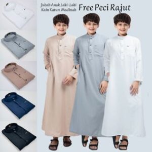 Gamis jubah anak laki-laki lengan panjang usia 1-14 tahun premium terbaru baju muslim Al haz koko anak