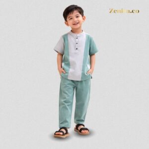 Zenira Official | Setelan Koko Anak Laki-Laki 8–16 Tahun | Baju Muslim Anak Remaja | Koko Lebaran