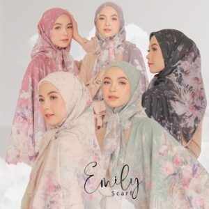 [ BUY 3 GET 1 FREE HIJAB ] HIRA – Hijabwanitacantik – Emily Scarf HIRA Polycotton Hijab Segi Empat Motif Paris Voal
