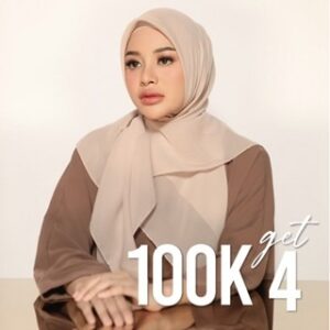 Lozy Hijab – 100K Get 4 Polly Cotton Square (Hijab Segiempat Polly Cotton)