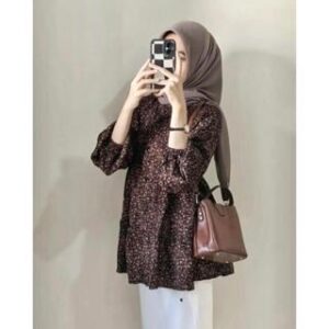 Blouse Wanita Kasual Jumbo Korean Style Elegan Modis Kekinian Terbaru 2025 Motif Onella by Kamalin