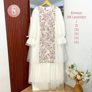 Kimaya Myshawl Nakia Dress Pesta Gamis Brukat Syar’i Jumbo Brukat Lebaran Cantik Ld Up To 120 130 140 Onita