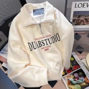 Vallina Duabstudio Half Zipper Collar Sweater Premium Outerwear Jaket Unisex Wanita Pria Korean Style