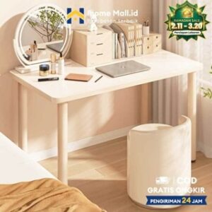 IH Meja Belajar Minimalis Meja Kerja Meja Komputer Meja Kantor Meja Kamar Aesthetic Meja Kayu 80*40