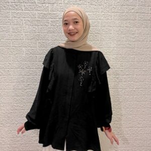 by daniella – Elora Blouse Wanita Kemeja Outer Atasan Wanita Casual