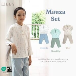 LIBBY Setelan Baju Koko Anak Laki Laki 9bulan – 14tahun | Setelan Baju Lebaran Muslim Anak | Sarimbit | Mauza Set | Ramadhan Raya Collections