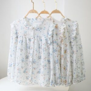 Blouse Wanita Motif Bunga / Atasan Wanita Lengan Panjang / Atasan Flowers Style