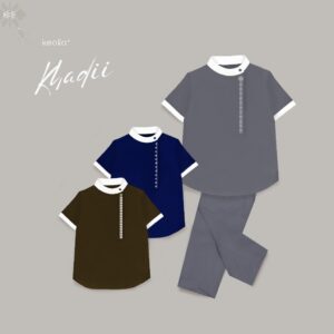 KEOLA –  Setelan Koko Khadii | Baju Koko Anak Ramadhan (Setelan Muslim Koko Set Anak) Usia 1 – 11 Tahun