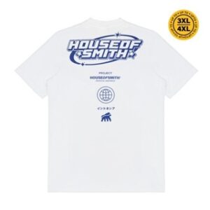 House of Smith Kaos Pria Lengan Pendek – Hos Project White #9 – T Shirt