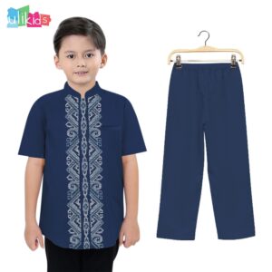 Ulikids Baju Muslim Set Setelan Koko Anak Anak Laki-Laki Kombinasi Bordir Batik 4-10 Tahun Terlaris Dan Termurah Lebaran 2026