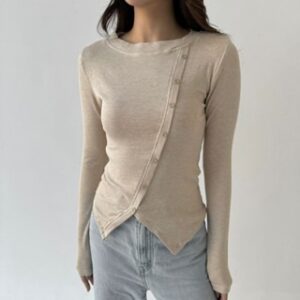 MARCH TOP | Atasan Knit Wanita Korean Top Baju Knit Wanita Lengan Panjang Basic Long Sleeve