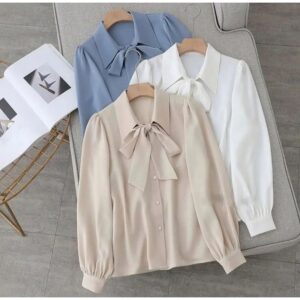 gangam top kemaja wanita//korea stely//kemeja polos//blouse wanita//jumbo//terbaru