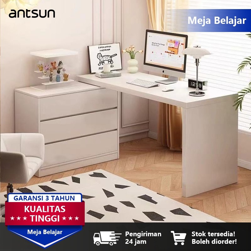 antsun-Meja Kantor / Meja Komputer / Meja Kerja Minimalis /Meja Kantor Dengan Laci/Meja Rias / Meja Rias Minimalis