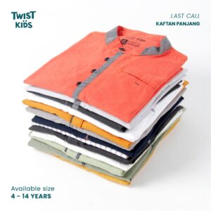 Twist Kids – LAST CALL Kemeja Koko Lengan Panjang Warna Model Motif Random Anak Laki-Laki