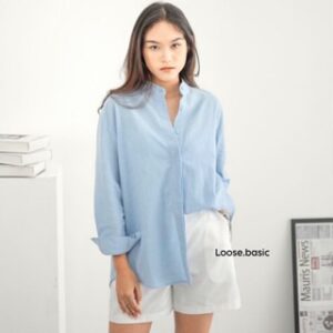 Loose Basic – ASHA Linen Shirt Kemeja Linen Wanita