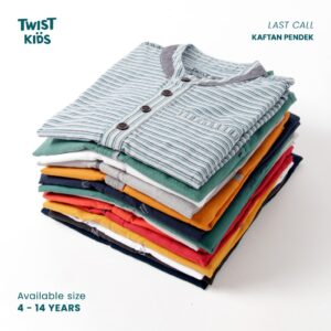 Twist Kids – LAST CALL Kemeja Koko Warna Model Random Lengan Pendek Anak Laki-Laki