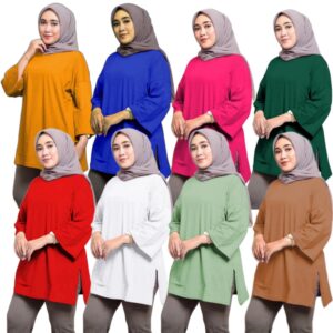 ATASAN POLOS OVERSIZE WANITA BASIC DEWIE BABYTERRY PREMIUM