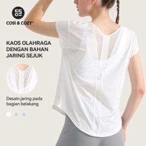 COSI COZY  Poundfit Kaos Sport Baju T-shirt Lengan Pendek Wanita Olahraga Gym Yoga Fitness