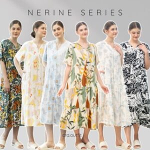 CRA OUTFIT – Maxi Dress Jumbo Rayon Premium Kekinian Busui Friendly – NERINE SERIES – NR