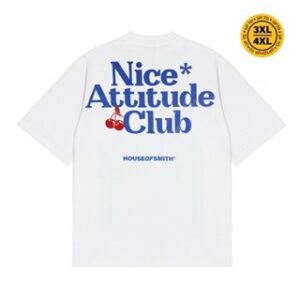 House of Smith Kaos Oversize Pria – Nice Atittude Oversized 16S White #4 – Oversize T Shirt