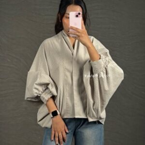 BYACLOTH – Kirei Blouse Wanita Katun Poplin / Atasan Lengan Balon