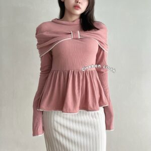 KIYANA Cirebon Cloth – Winona Ribbon Top / Atasan Pita Wanita / Coquette Blouse / Blouse Pita Wanita / Blouse Coquette / Ribbon Blouse