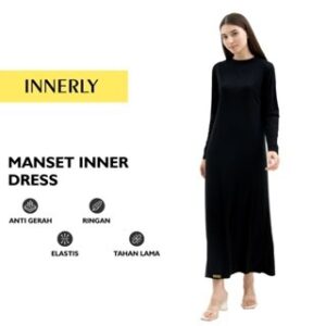 Inner Dress Lengan Panjang Manset Gamis Wanita Daleman Baju Rayon INNERLY