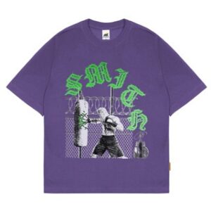 House of Smith Kaos Oversize Pria – Boxcage Heavyweight Oversized Tshirt Purple – Oversize T Shirt
