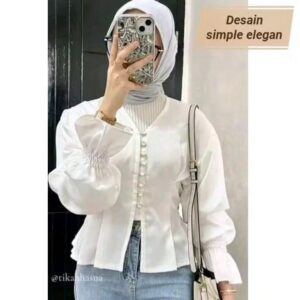 MF – Shadira Top Blouse / Blouse Wanita Hijab Friendly