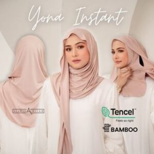 Alawiyahijab – Yona Instant TENCEL™ & Bamboo Pashmina Oval Antibacterial (Instant Pashmina Curve Leher) Breathable Tencel Modal Airy Rayon Airflow Alawiyahijab