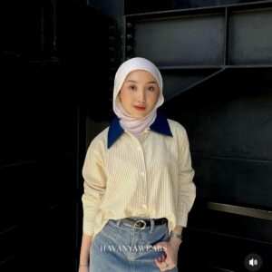 Sora Shirt – Kemeja Salur Wanita Lengan Panjang || Atasan Wanita by Havanyawears