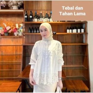 Jema Basic Kemeja Blouse Atasan Wanita Katun Toyobo