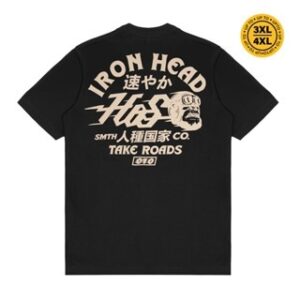 House of Smith Kaos Pria Lengan Pendek – Iron Head Black #10 – T Shirt