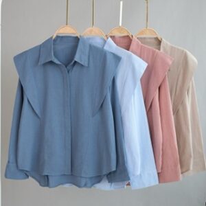 Kemeja Wanita Lengan Panjang / Atasan Polos Korean Style