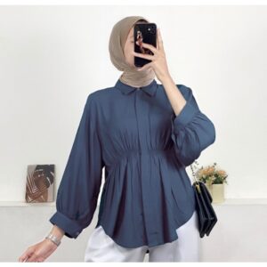 AIKO SHIRT BLOUSE | KEMEJA KERUT WANITA