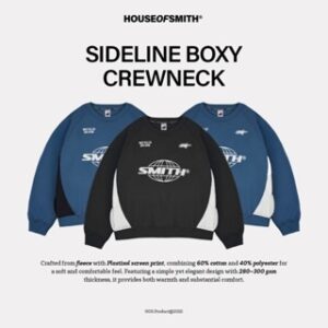 House of Smith Sweater Crewneck Boxy Pria – Sideline Boxy Crewneck